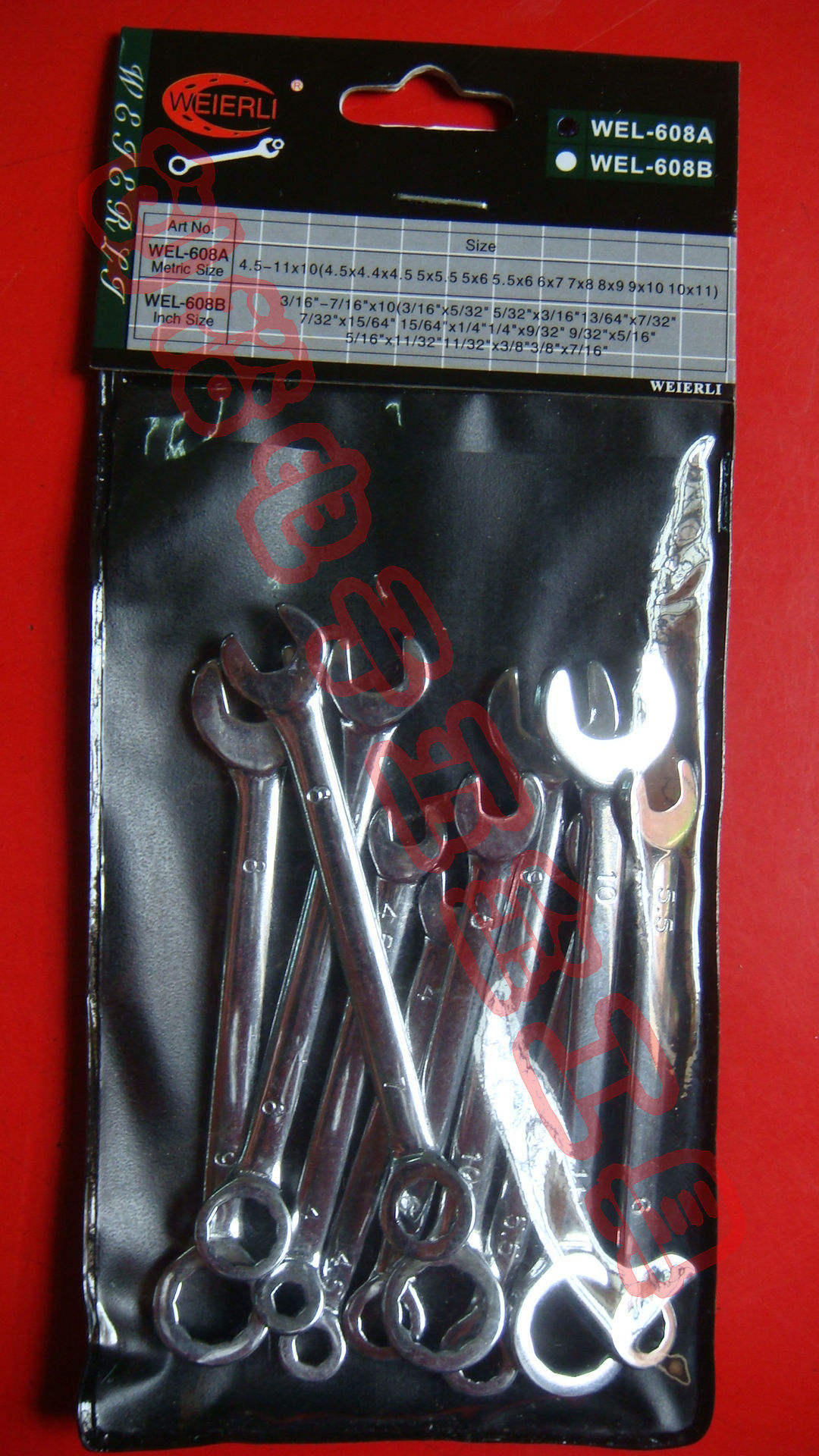 WEIERLI Willey small open dual-purpose wrench set WEL-608A 10-pack metric imperial system