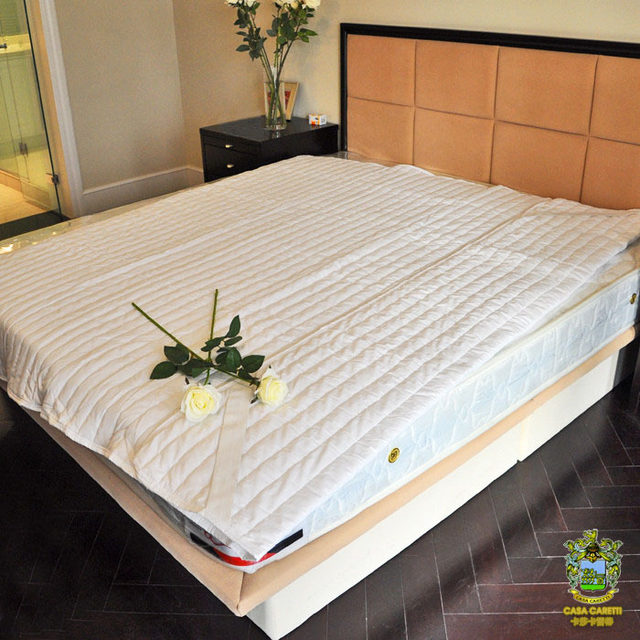 Shangri-La Hotel ຜ້າປູທີ່ນອນພິເສດປົກຫຸ້ມດ້ວຍຜ້າຝ້າຍບໍລິສຸດ mattress ກໍານົດຂະຫນາດ customizable
