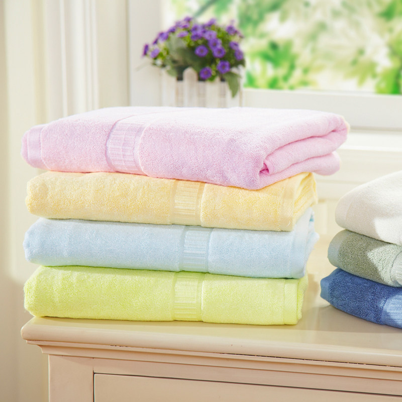 Bamboo charcoal bamboo fiber bath towels thickened bath towels 500 gr male and female adult large bath towels are more available than pure cotton soft baby 