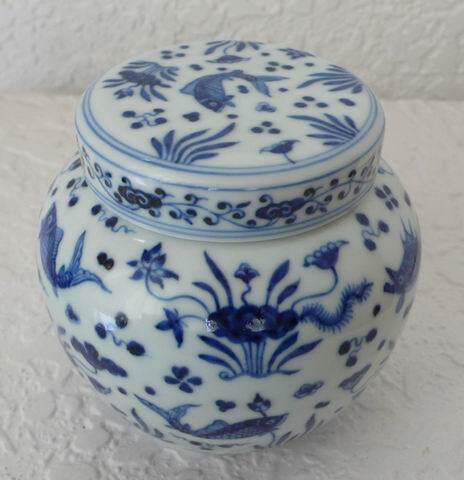 Gui and Xiang's new spring wind Xiang Yuyu fish algae grain tea leaf jar of tea leaf jar to be appreciated-Taobao