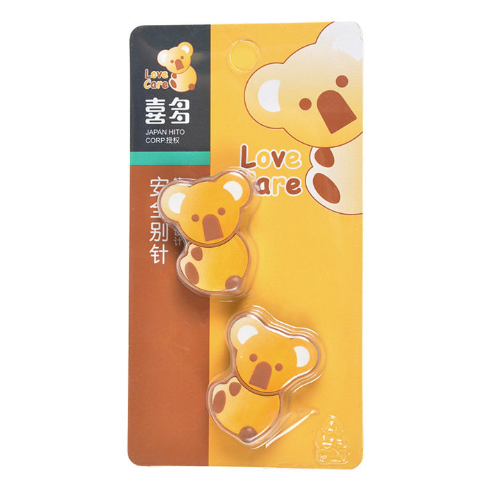 喜多卡通儿童安全别针（2个装）婴儿扣针 宝宝口水巾别针安全用品