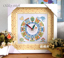 Cross embroidery kit French DMC embroidery line Thomas Little Train Clock Dial