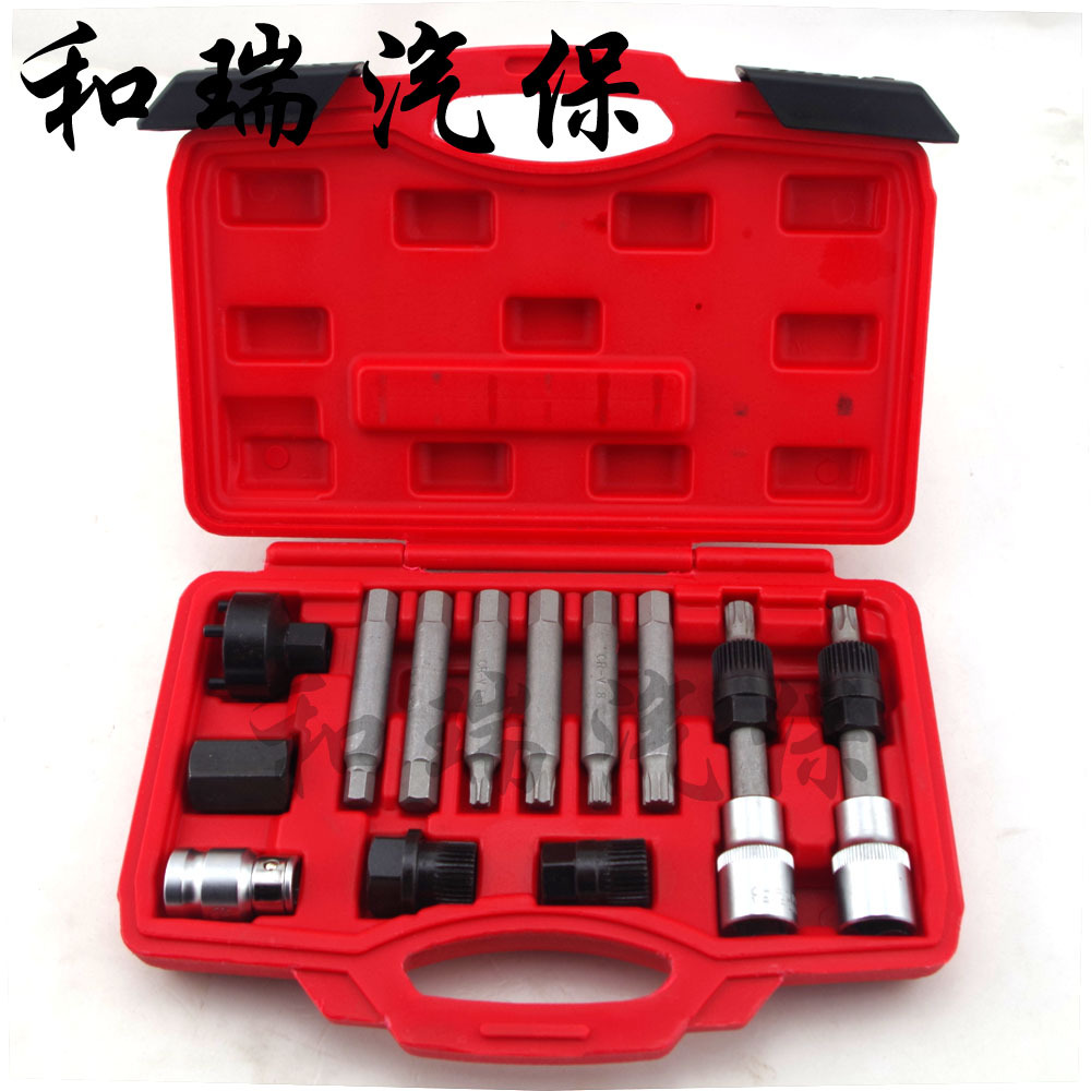 13 pieces of generator belt disc disassembly tool fos Audi VolvoBMW Belt Disassembly