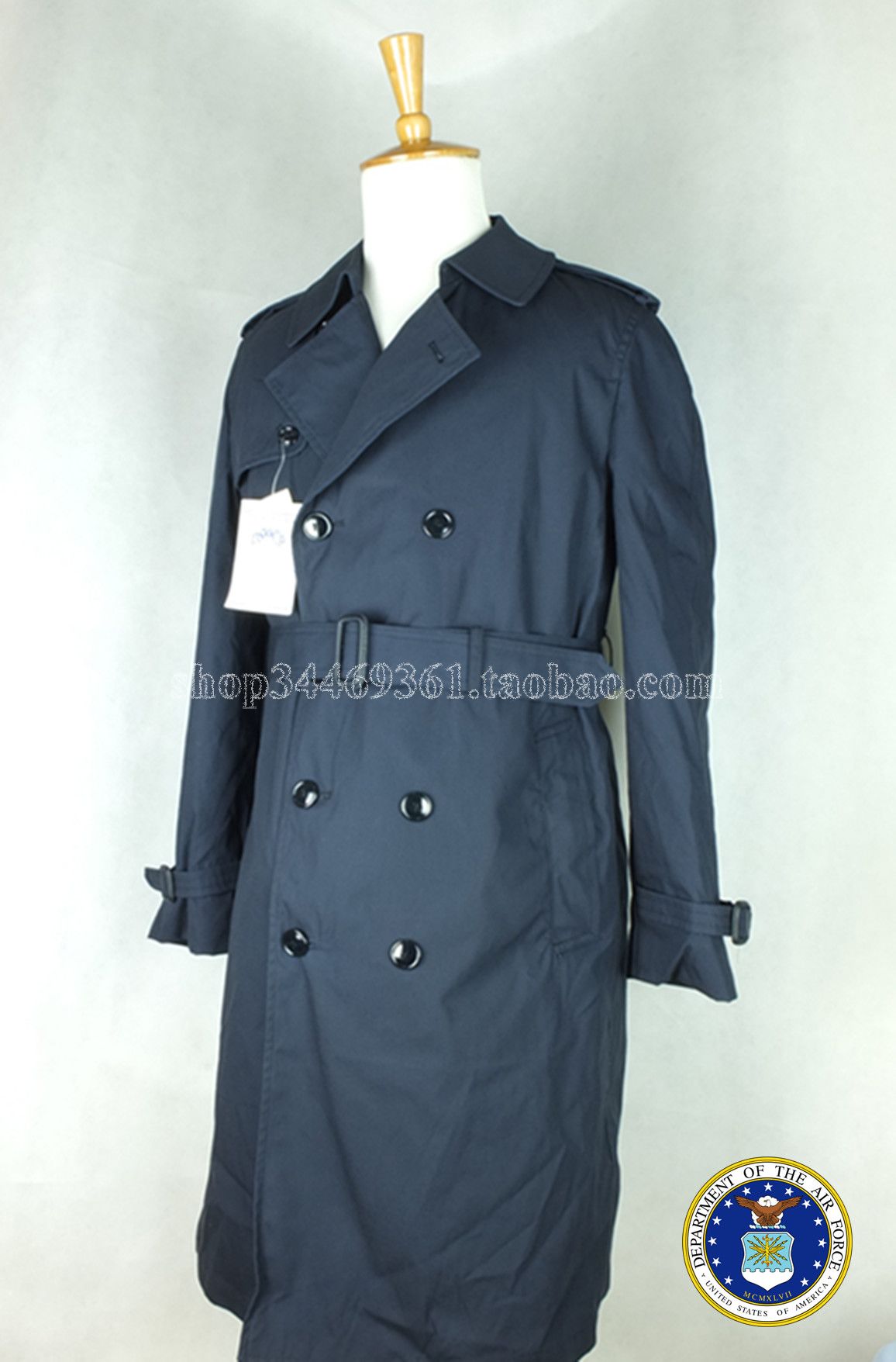 USAF U.S. Air Force Blue All - Weather coat contains daring