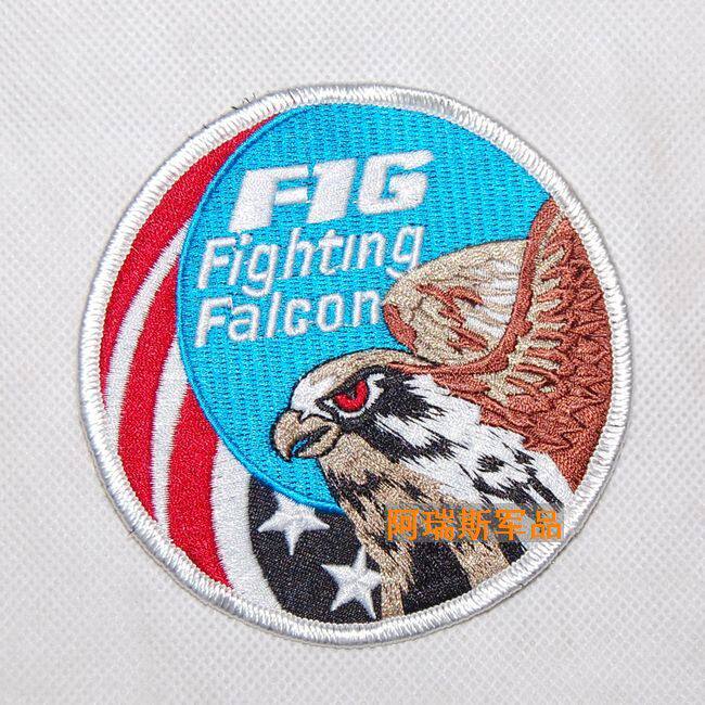 Military fan embroidery arm chapter three-dimensional embroidery chapter personality cloth mark MA1 flight jacket arm badge F16