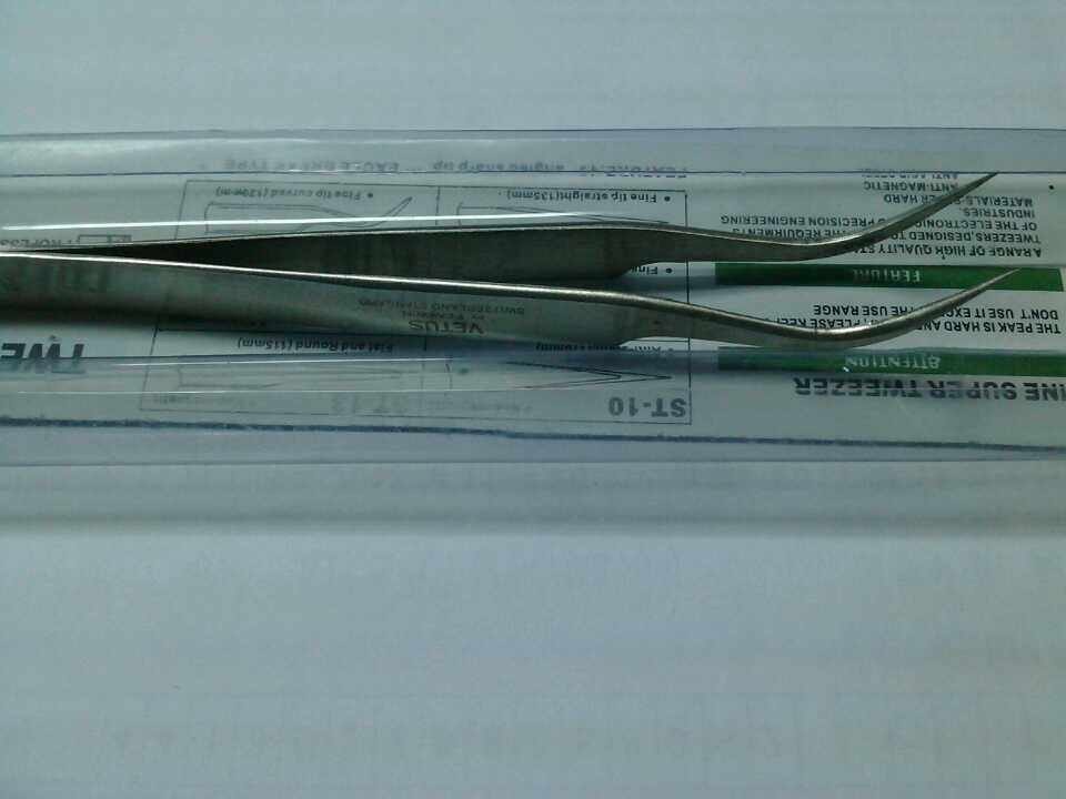 Tweezers antistatic stainless steel tip elbow straight tip mobile phone Electronic maintenance SMT clip original tool long regent pliers