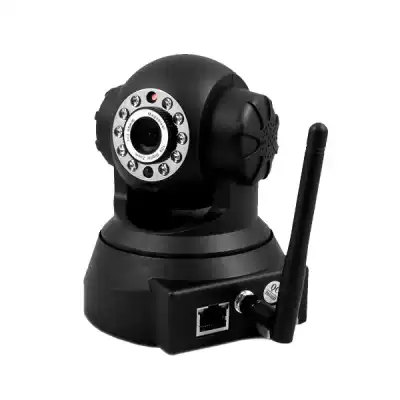 Network surveillance camera supports WIFI with electronic pan/tilt card