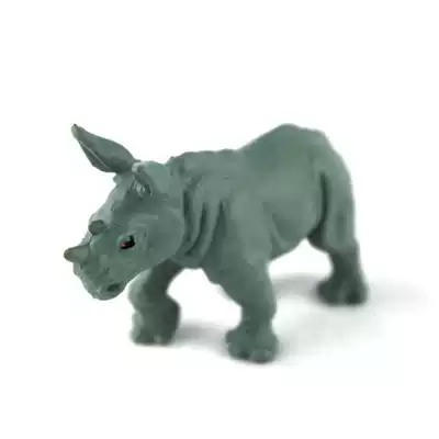 Animal model American toy animal S animal model toy scene ornaments rhinoceros 6CM