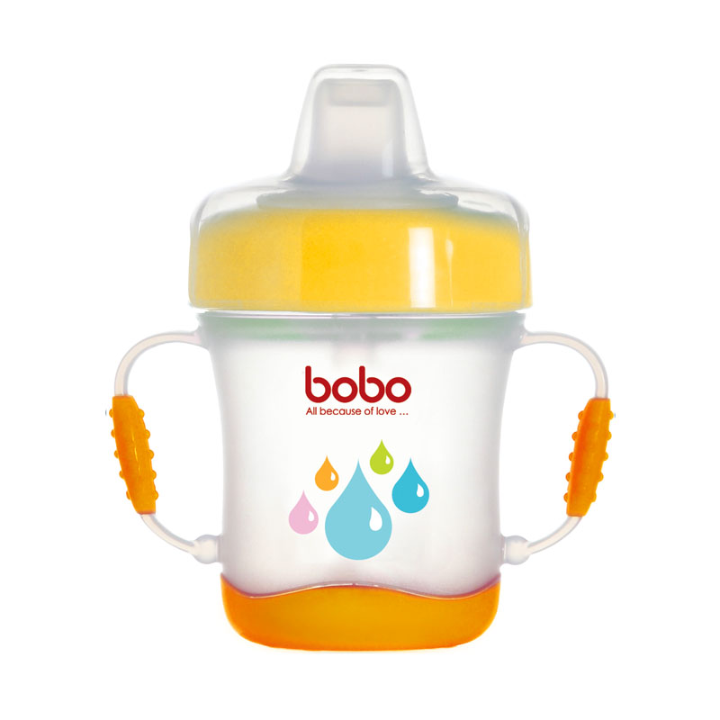 BOBO乐儿宝 婴幼儿学饮杯 带吸管 宝宝饮水杯加手柄防漏容量240mL