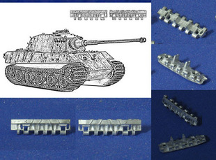 Oak Spade Ace Black Peach SAT-35014 German Tiger King Tiger II Late Type Tank Metal crawler