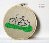 Good memories pastoral art wall Wall Wall Wall three-dimensional poke embroidery handmade class embroidery material package