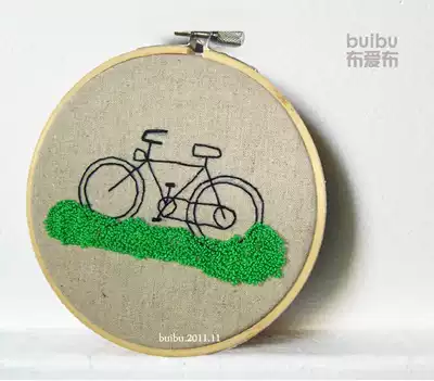 Good memories pastoral art wall Wall Wall Wall three-dimensional poke embroidery handmade class embroidery material package