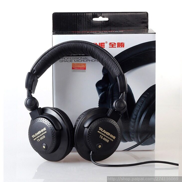 Transhine HR-960B over-ear monitor headphones 3 meters