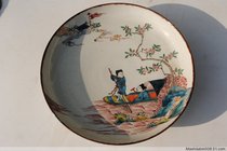 Ming Wanli colorful export porcelain river upstream plate