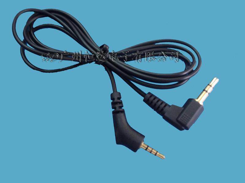 Factory direct sales 3 5 to 2 5 quadrupole elbow audio cable conversion line large to small line 3 5mm recording line