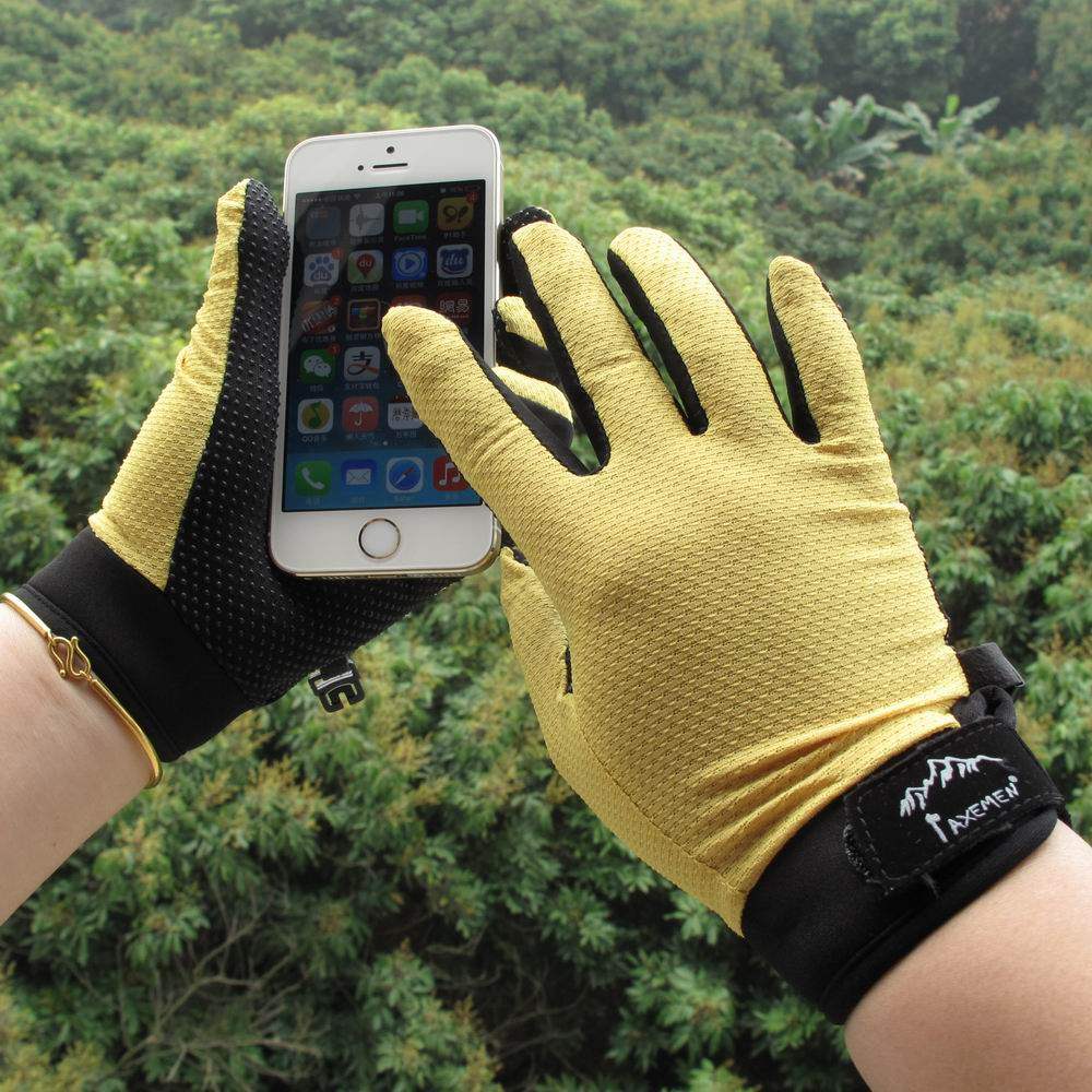 Thin Section Summer Sun Protection Mesh Rubber Grain Anti-Slip Mountaineering Gloves Men And Women Outdoor Riding Drive Touch Screen Gloves