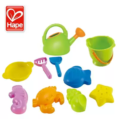 HAPE Beach Toy Set 10 Piece Set Children Digging Sand Playing Sand Shovel Keg Bottle