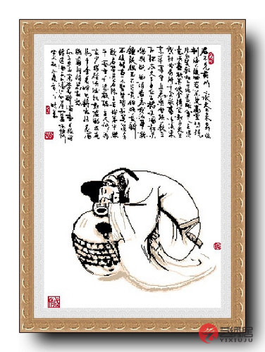 Precision printing French DMC cross stitch kit * Li Bai will be in wine (ZGF0970)