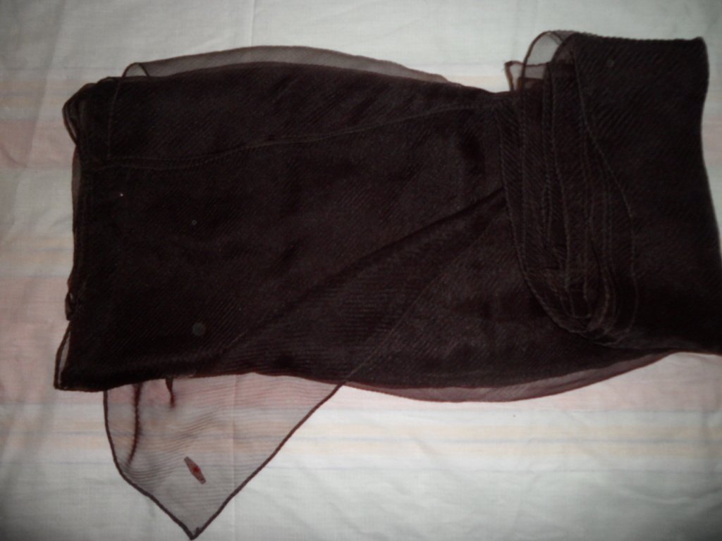 Nostalgic old stock 80s old scarf, brown prop collection