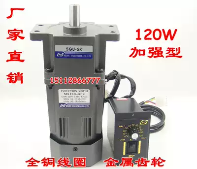 WUP 120W 220V Enhanced AC gear motor motor M5120-502 with governor 
