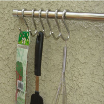 304 stainless steel kitchen S-hook multifunctional crossbar s hook Single hook Clothing store metal clothes hook Solid