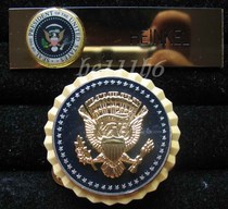 US President NAVY Adjutant metal base plate name brand large size US White House presidential service chapter set