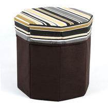 Multi-function shoe changing stool cotton fabric octagonal containing stool storage stool storage stool for multiple colors clear cabin dump