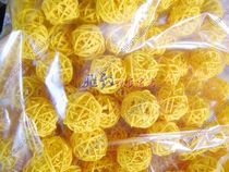 Crown special 4CM white rattan color rattan ball flower ball decorative ball string curtain rattan ball