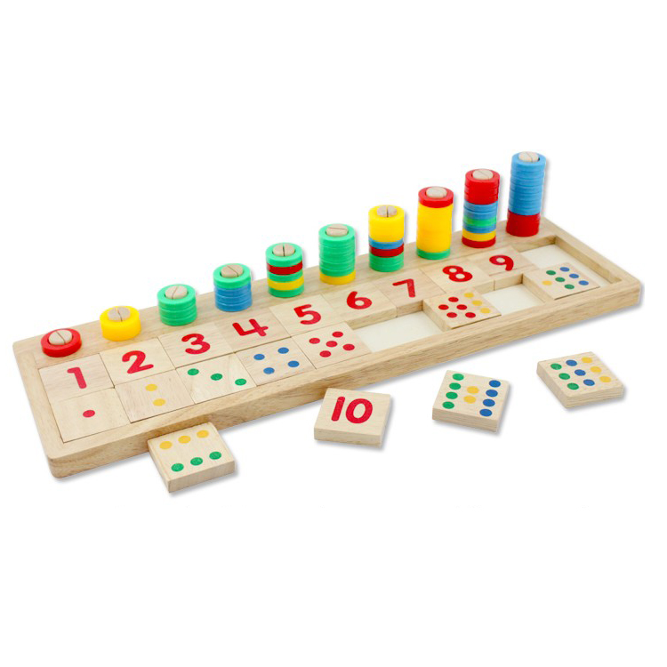 Early Education Teaching With Kindergarten Students Children Birthday Gifts Wooden Puzzle Force Toys Learning Maths Logarithmic board Edition