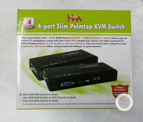 Фиксированная сеть HK-CS-24U 4 KVM Switch Interface Interface USB Интерфейс может подключить аудио микрофон по всей стране бесплатная доставка