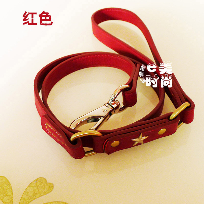 Cow Leather Dog Rope Stars with Traction Rope Medium Canine Haschic Bulldog Golden Maud Dog Rope Dog Necklace
