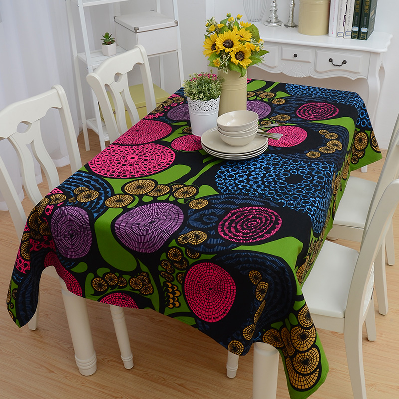 National Wind Thickened Full Cotton Tablectable Cloth Tea Table Cloth Tea Table Geb Customize Pure Cotton Southeast Asia Exotic Customs