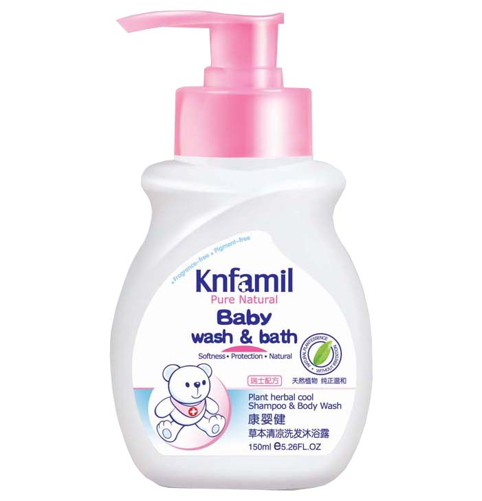 康婴健 婴儿草本清凉 宝宝洗发水儿童沐浴露二合一 150ml  KYJ020