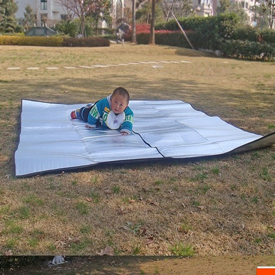 4 square increase outdoor double-sided aluminum film moisture-proof mat 2*2 meters children's crawling mat tent sleeping mat floor mat