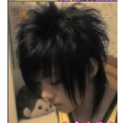 Non-Mainstream Wig for Men, Kusama Style, Handsome Long Hair, Fluffy Side Bangs, Realistic Full Wig, Natural Cosplay Wig for Students