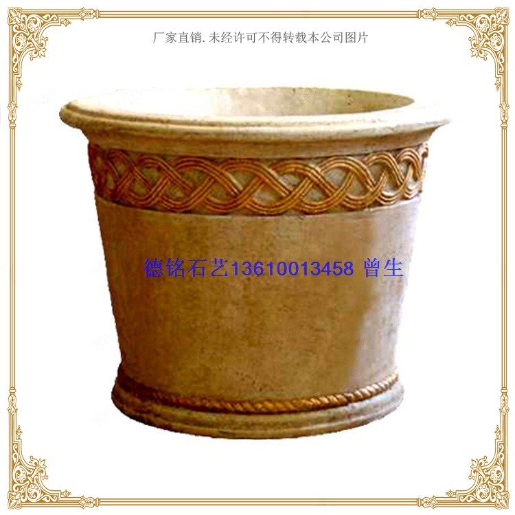 Deinscription art sandstone flower pot sandstone sandstone sandstone sculpture relief European-style artificial sandstone flower pot H009