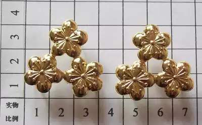 Kexin boutique: 3 plum collar (golden bronze) medal medallion badge