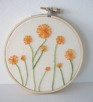 Flowers blossoming Pastoral forest department Wall decoration door decoration Student handmade class embroidery material package send embroidery stretch