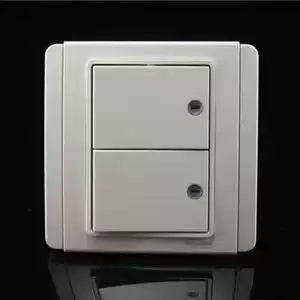 Qisheng switch socket E3000 two open single control switch with LED indicator light White White