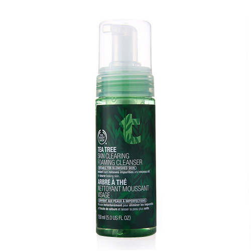 The body shop/美体小铺茶树泡沫洁面摩丝洗面奶150ml去油净痘