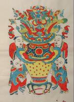 National Intangible Cultural Heritage Collection presents the best gift Wu Qiang Woodblock New Year Painting A boy cornucopia