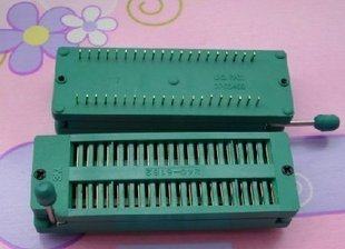 High-quality gold plated 40pin universal locking seat DIP40 narrow body universal ZIF seat program design plug-in test seat