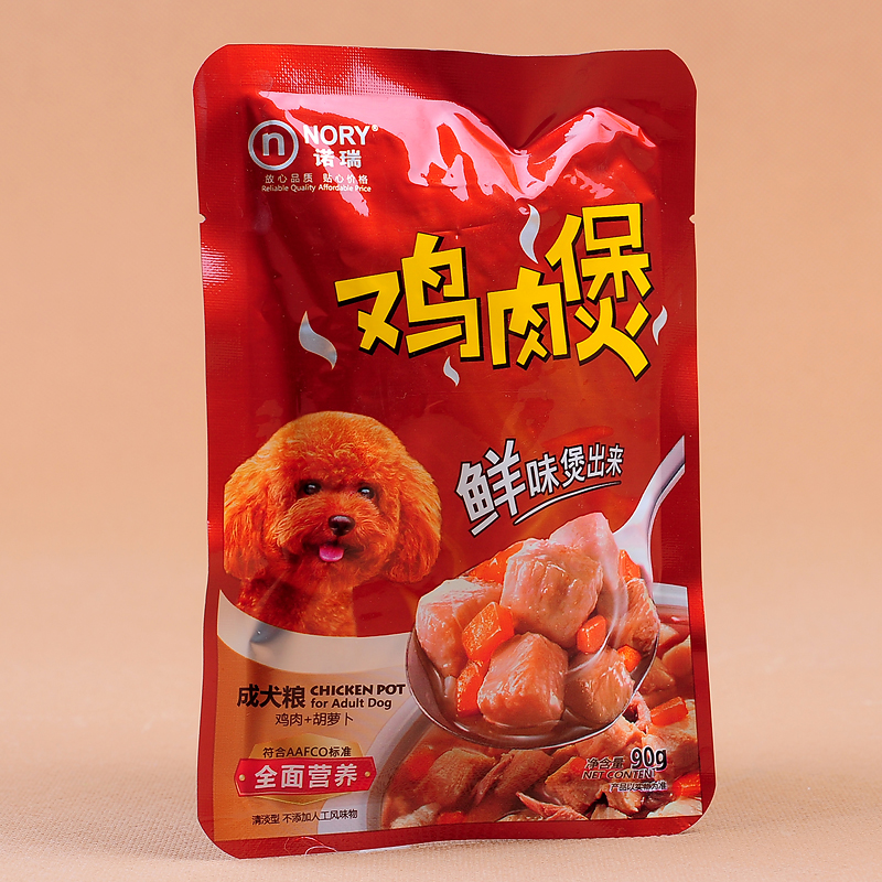 诺瑞成犬鸡肉包 狗粮伴侣 狗湿粮 鲜封包妙鲜包90g 真材实料美味