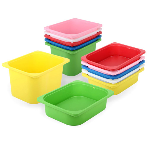 Early Education Center Plastic Superimposed Containing Basket Nursery School Teaching Toy Area Corner Basket Children Color Storage Box box