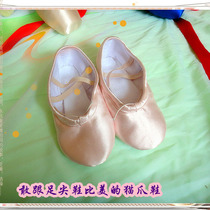 Satin soft shoes Cat claw shoes Pointe shoes Two-soled shoes Soft-soled shoes Ballet shoes Dance practice shoes Childrens shoes