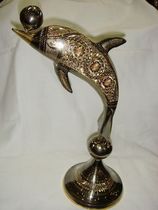 Top Ball Dolphin Pakistan Bronze Ware Bronze Dolphin Pakistan Handicraft Bronze Dolphin 