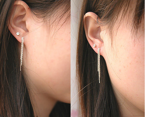 Yingying's Sterling Silver Paradise Classic 925 Sterling Silver Stud Earrings Female Simple Small Temperament Long Chain Earrings