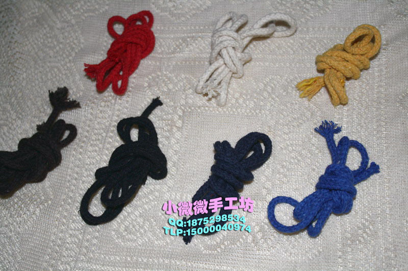 5mm color cotton cored rope solid rope disc buckle rope monkey head buckle rope rolling rope drawstring