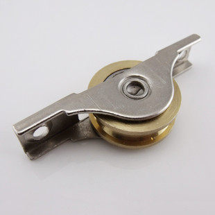 Double bearing sliding door pulley Sliding door sliding door wheel door and window copper pulley with grooved lower pulley reinforced copper pulley