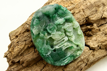 (Poly-Treasure Cabinet) Nanyang Unique Mountain Jade Carp Dragon Pendant Unique Jade Fish Leaping Dragon Dragons great cause of success